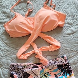 Womens High Waisted Swimsuit  Sz M